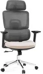 B&uuml;rostuhl / Drehstuhl Ergomy Pro Netzstoff / Sitz Stoff Dunkelgrau / Beige Hjh