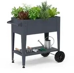 Westmann Metall Hochbeet Mit Rollen Anthrazit