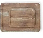 Hendi Serviertablett Aus Melamin Mit Holzoptik , Holz Hell, 370x530mm