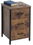 Relaxdays Nachttisch, 3 Schubladen, Metallrahmen, Hbt 60 X 40 X 40 Cm,...