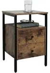 Relaxdays Nachttisch, 2 Schubladen, Offene Ablagen, Hxbxt: 61 X 40 X 40 Cm,