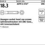 Asme B 18.3 Zylinderkopfschraube Unc 5x1 1/4' Stahl 12.9 Blank Innensechskant 200 Stk