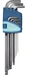 Winkelschraubendrehersatz 9-tlg.ku.-halter Sw 1,5-10mm Lang Kugelk.tecwerk
