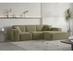 Fun Moebel - Ecksofa Designersofa Celes Premium Stoff Opera Velvet Olivgr&uuml;n...