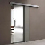 Doporro - Glasschiebet&uuml;r Komplettset Softclose 90 X 215 Cm 15mm Wandabstand