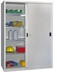 Pavoy Schiebet&uuml;renschrank, 1200x1500x400 Mm, 4 B&ouml;den Verzinkt, Ral 7035/5012