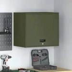 Vidaxl Wall Cabinet For Garage With Gas-lift Door Olive Green