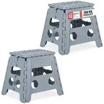 Relaxdays Klapphocker Faltbar, 2er Set, Camping Hocker, Kinder Badhocker, Bis...