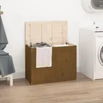 W&auml;schetruhe Honigbraun 88,5x44x66 Cm Massivholz Kiefer - Vidaxl