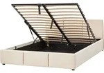 Bett Mit Bettkasten Hellbeige Samt Gepolstert 140 X 200 Cm Lattenrost...