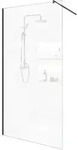 Home Deluxe - Duschabtrennung - Baki - Breite: 140 Cm, Profil Schwarz, Klarglas,