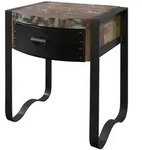 Massivmoebel24 - Nachttisch Altholz 50x40x60 Mehrfarbig Lackiert Industrial 11