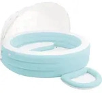 Pool Lounge Float Mit Sonnenhaube Helles Blau Und Wei&szlig; Intex