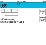 Din 939 Stiftschraube M12x85 Edelstahl A4 Blank 10 Stk