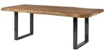 Baumtisch Sheesham 200x100x77 Natur Gebeizt / U-beine Anthrazit Gl&auml;nzend...