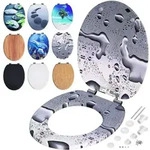 Toilettendeckel Mit Doppelter Absenkautomatik Mdf Rostfreie Metall Scharniere Wc Sitz