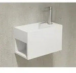 Wandwaschbecken Bernstein Pb2046 Mineralguss 33x18x20,5cm Wei&szlig; Matt Mit...