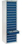 Stumpf Schubladenschrank Serie Sts 410, 17 Schubladen Lichtgrau (17x100mm)