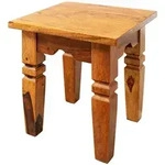 Massivmoebel24 - Hocker Akazie 42x42x45 Honig Lackiert Oxford 0601