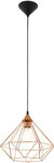 Eglo - L&aacute;mpara Colgante 32,5 Cm X H 110 Cm De Metal De Cobre 220-240 V Ip20 Tarbes