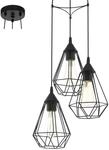 Eglo - 3er Pendelleuchte Tarbes Schwarz &Oslash; 31 Cm E27 Pendelleuchte