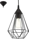 Eglo - Pendelleuchte Tarbes Schwarz &Oslash; 17,5 Cm E27 Pendelleuchte