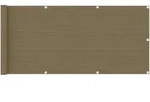 Balkon-sichtschutz Taupe 75x600 Cm Hdpe Vidaxl