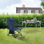 2er Set Campingstuhl Klappbarer, Klappstuhl Liegestuhl F&uuml;r Outdoor, Angelstuhl
