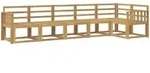 Outdoor-sofagarnitur 6 Pcs Wei&szlig; Massivholz Akazie Vidaxl