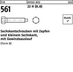 Din 561 Form B Sechskantschraube Vg M10x80 Stahl 8.8 Blank M. Zapfen 50 Stk