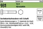 Din 931 /iso 4014 12.9 M 20 X 80 Flznl/nc/x/x/480h/c Flzn S 25 Stk