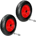 Ecd Germany 2er Set Schubkarrenrad Luftbereift Mit Achse, 4.80/4.00-8, &Oslash; 390 Mm, 95