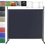 Quick-star - Paravent 150 X 190 Cm Stoff Raumteiler Gro&szlig; Stellwand Trennwand...