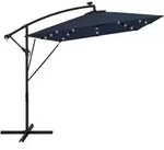 Ml-design Ampelschirm &Oslash;330 Cm Mit Led Solar, Navy Blau, Alu Sonnenschirm Mit...