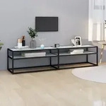 Vidaxl - Tv-schrank Wei&szlig; Marmor-optik 180x40x40,5 Cm Hartglas