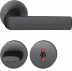 Fsb - Dr&uuml;ckergarnitur 12 1267 Asl Auf Rosette Wc Din, Aluminium Schwarz Matt