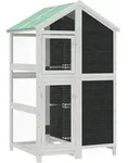 Vogelhaus Grau 97x81x152 Cm Aus Massivem Kiefernholz