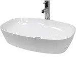 Luxebath - Ecd Germany Waschbecken Waschtisch 605x380x140 Mm Keramik Oval Wei&szlig; Inkl.