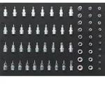 Steckschl&uuml;sseleinsatz Satz, Vierkant Hohl 6,3 Mm (1/4), Vierkant Hohl 10 Mm (3/8),