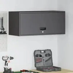 Vidaxl Wall Cabinet For Garage With Gas-lift Door Black