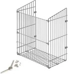 W&auml;schekorb Mit Fl&uuml;gelt&uuml;rsystem, Modul 450mm, Stahl, Verchromt - Emuca