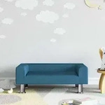 Kindersofa Blau 70x45x26,5 Cm Samt Vidaxl