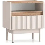 Selsey Dunea &ndash; Nachttisch Mit Schublade, Kaschmirgrau/eichenholzoptik, 50 Cm