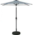 Gartenparasol Mit Led-lichtern Und Sockel 230 X 230 Cm Vidaxl