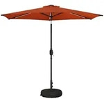 Gartenparasol Mit Led-lichtern Und Sockel 270 X 270 Cm Vidaxl