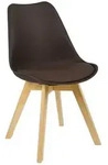 1 X Esszimmerstuhl 1 St&uuml;ck Esszimmerstuhl Design Stuhl K&uuml;chenstuhl Holz Braun...