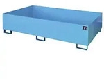 Regalwanne L2150xb1300xh505mm Stahlbl.lichtblau O.gitterrost 1000l Bauer