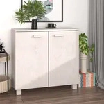 Sideboard Hamar Wei&szlig; 85x35x80 Cm Massivholz Kiefer Vidaxl