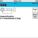 Din 444 Form B Augenschraube M24x120 Edelstahl A2 Blank