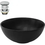 Luxebath - Ml-design Waschbecken Aus Keramik In Schwarz Matt &Oslash; 32x13,5 Cm Rund...